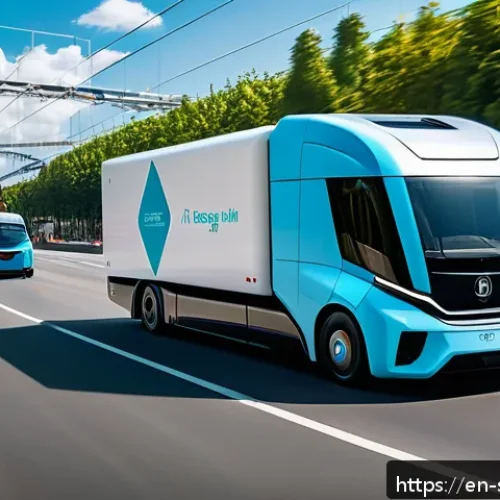 Home 32 자율주행차의 물류 및 운송 효율성 - A futuristic autonomous delivery truck equipped with advanced LiDAR, radar, and camera sensors drivi...