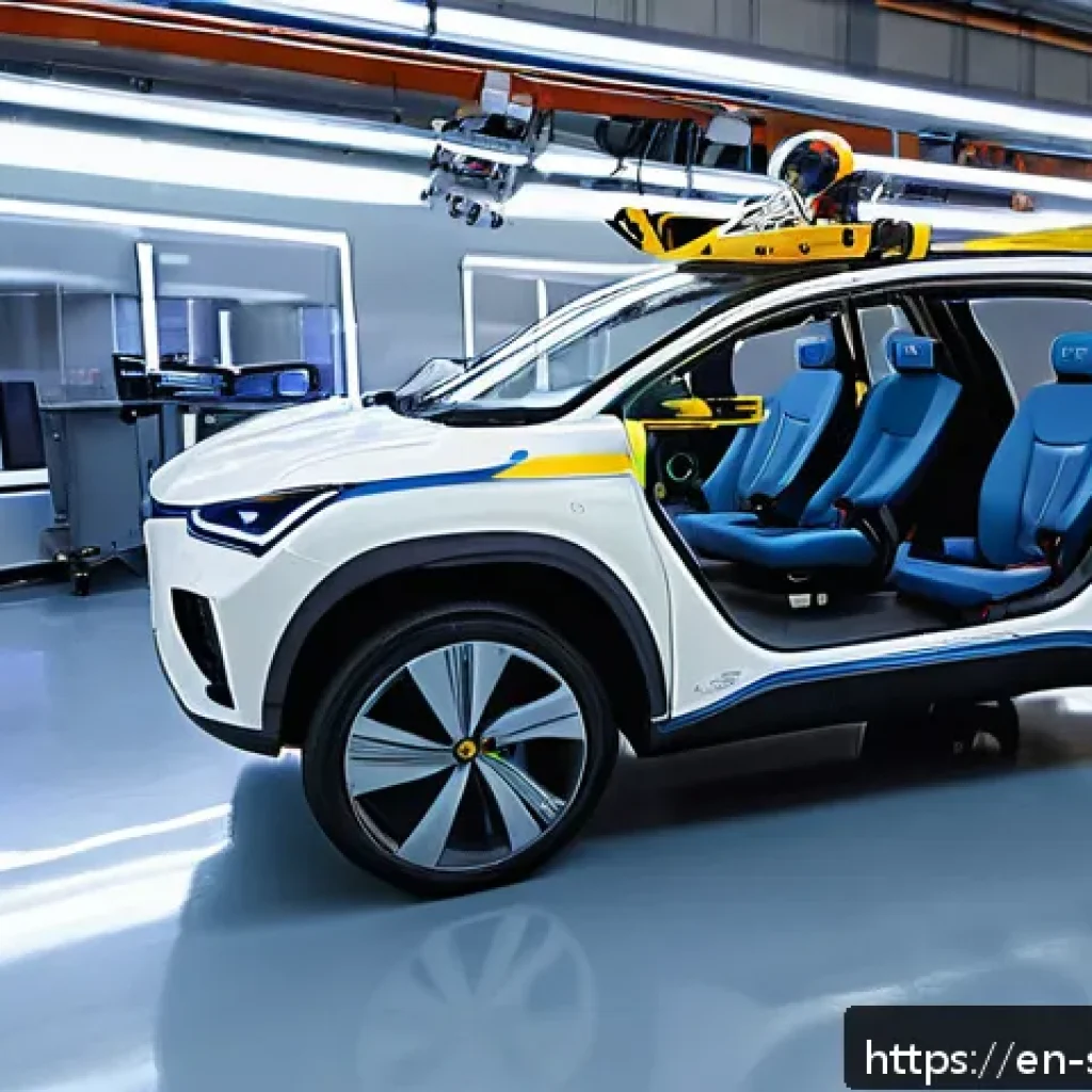 자율주행차의 지역별 요구 사항 분석 - A futuristic autonomous vehicle undergoing rigorous crash testing inside a high-tech safety lab, fea...